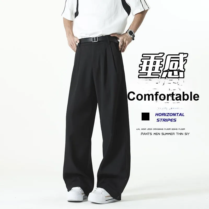 MIIOW Suit Trousers Men Black-4
