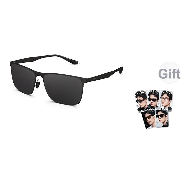 MOLSION Нержавеющая сталь Квадратные Солнцезащитные очки Мужские
