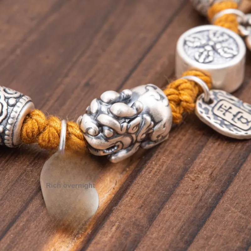 Listen To The Flowers Bloom 999 Fine Silver Bracelets Women's-3