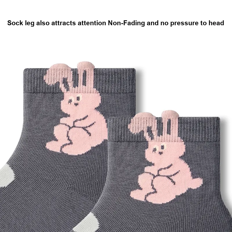 Primeet Ankle Socks Women's 5 Pack Pink Ink Doll-1