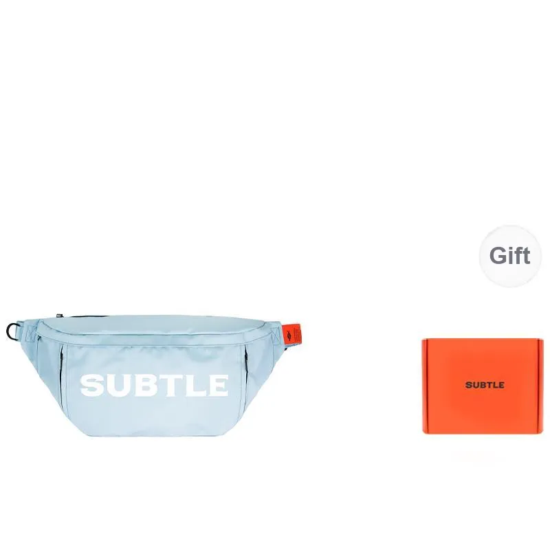 Subtle Polyester Dumpling Shoulder Bag, Crossbody Bag Fanny Pack Tubas Unisex White/Black/Light Blue-7