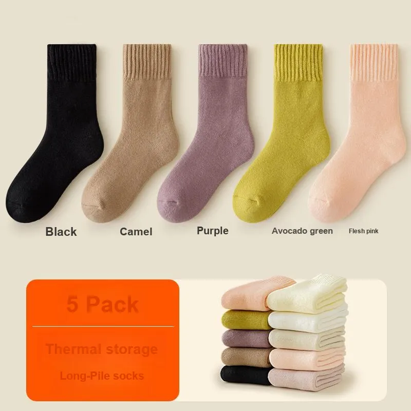 H YXIANG Mid Calf Socks Women's Combo Set-33