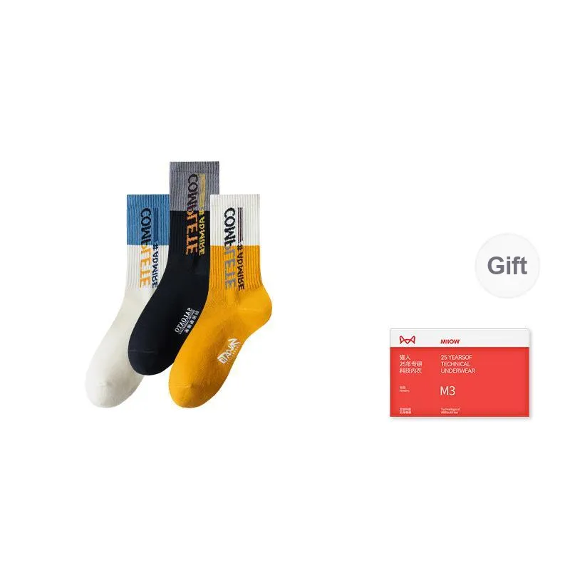 MIIOW Trend Party Series Mid Calf Socks Men's Shopping Bag Combo Set-12
