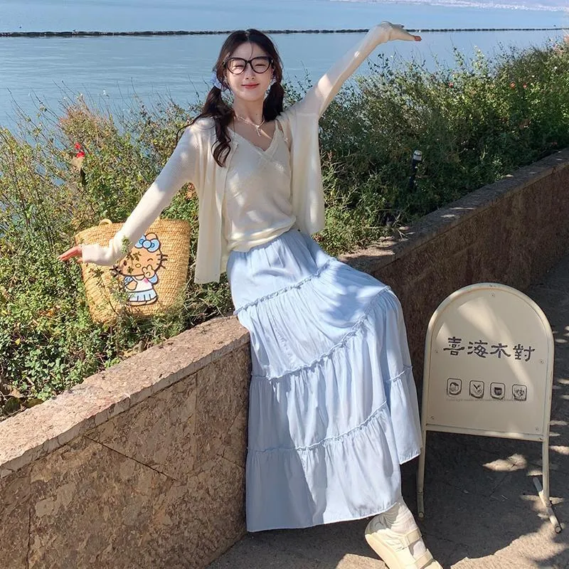 SUSANSAN Knit Long Skirt Women's-9