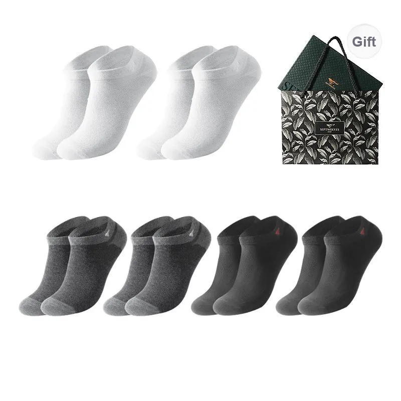 SEPTWOLVES Ankle Socks Summer Model Men's 6 Pairs Gift Box Sets+Shopping Bag-21