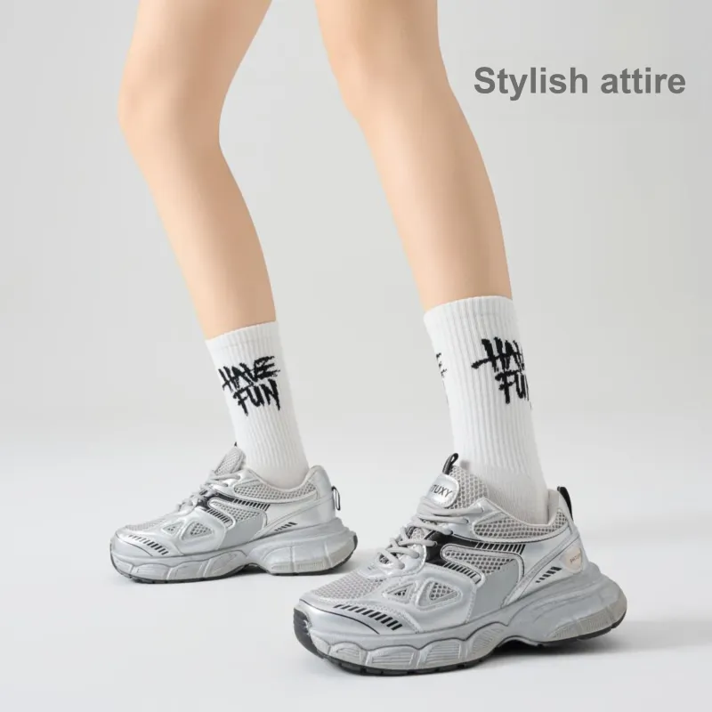 PLAN IN Mid Calf Socks Unisex 5 Pack-2