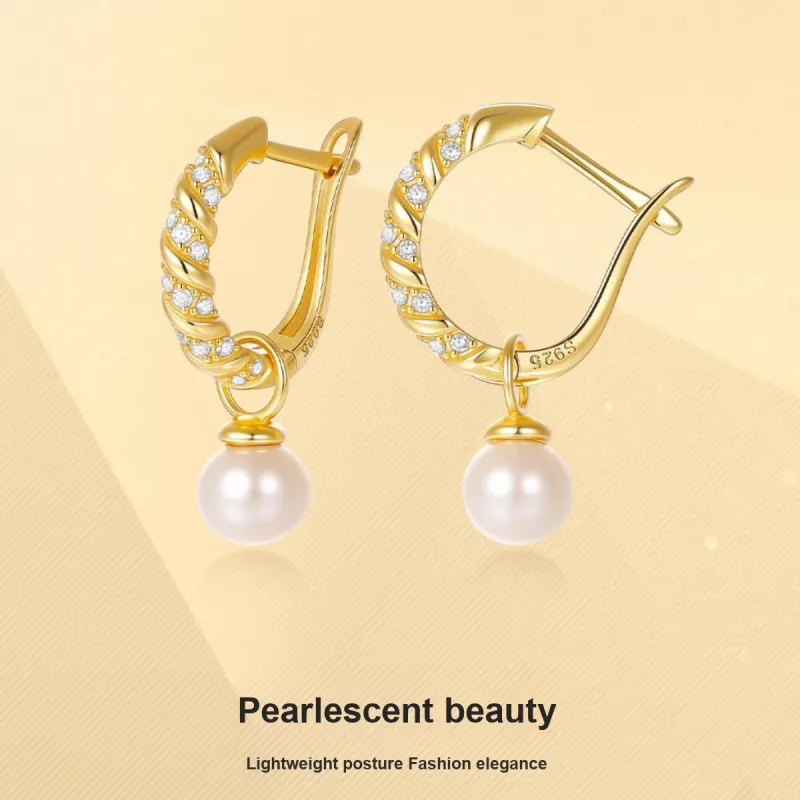 LAOMIAO Freshwater Pearl Earrings Women's-1