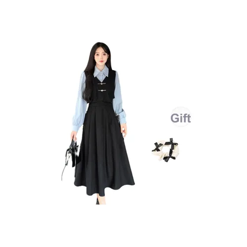 Женские длинные платья с длинными рукавами