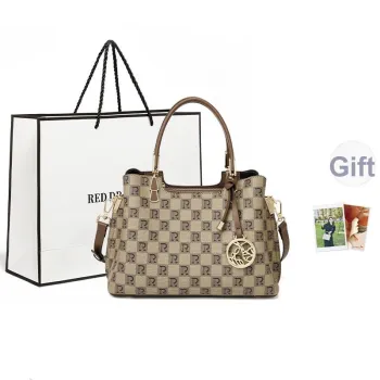 RED DRAGONFLY PVC Tote Shoulder Bag, Crossbody Bag, Handbag Women's Multicolor