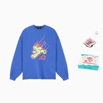 WE11DONE Long Sleeved T Shirts Unisex Blue
