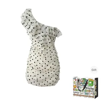 BVODE Sleeveless Dresses Women's Black White Polka Dot