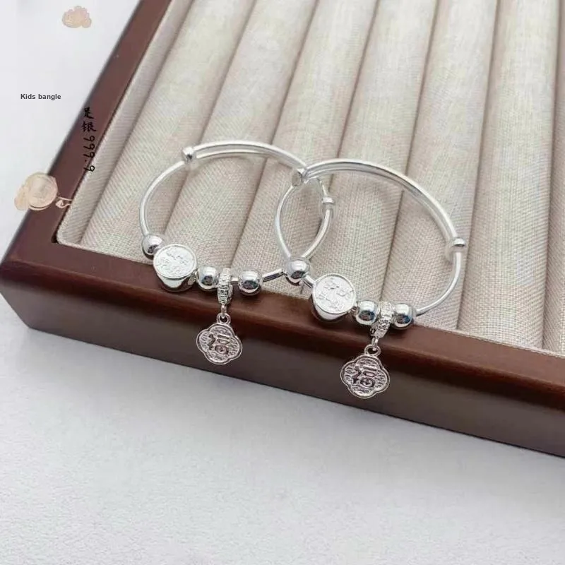 NSAOT 999 Fine Silver Sterling Silver Bracelets Kids'-1