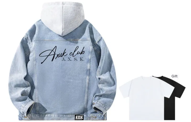 A.X.S.K Denim Jackets Unisex-14