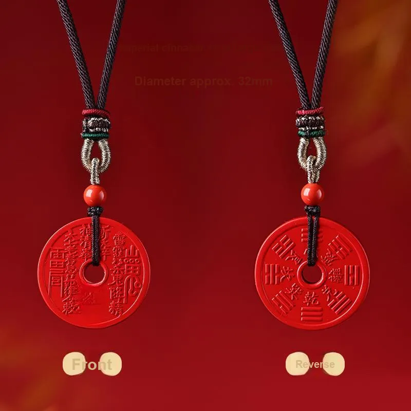 ZHIZUO Natural Cinnabar Pendants Unisex-2