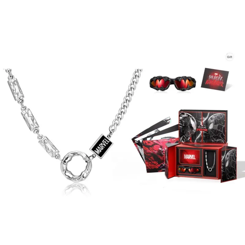 Disney x MARVEL Titanium Steel Couple Necklace For Men And Women's Men's Silver-18