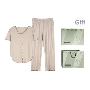 Xuan Liang Pajama Set Women's Gift Box Set Maroon