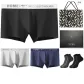 3 Pack Box Included (Black+Light Gray+Blue) with 2 Pack Socks+Shopping Bag