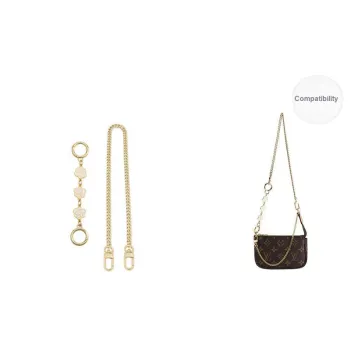 Luxury Care Artisan Workshop Metal Chain Accessories LV Refurbished Crossbody Bag Shoulder Strap Women's Gold