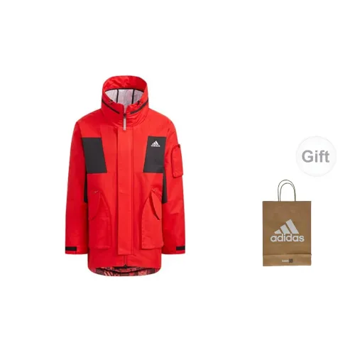 Adidas Jackets Unisex Large Red Coats+Gift Bag