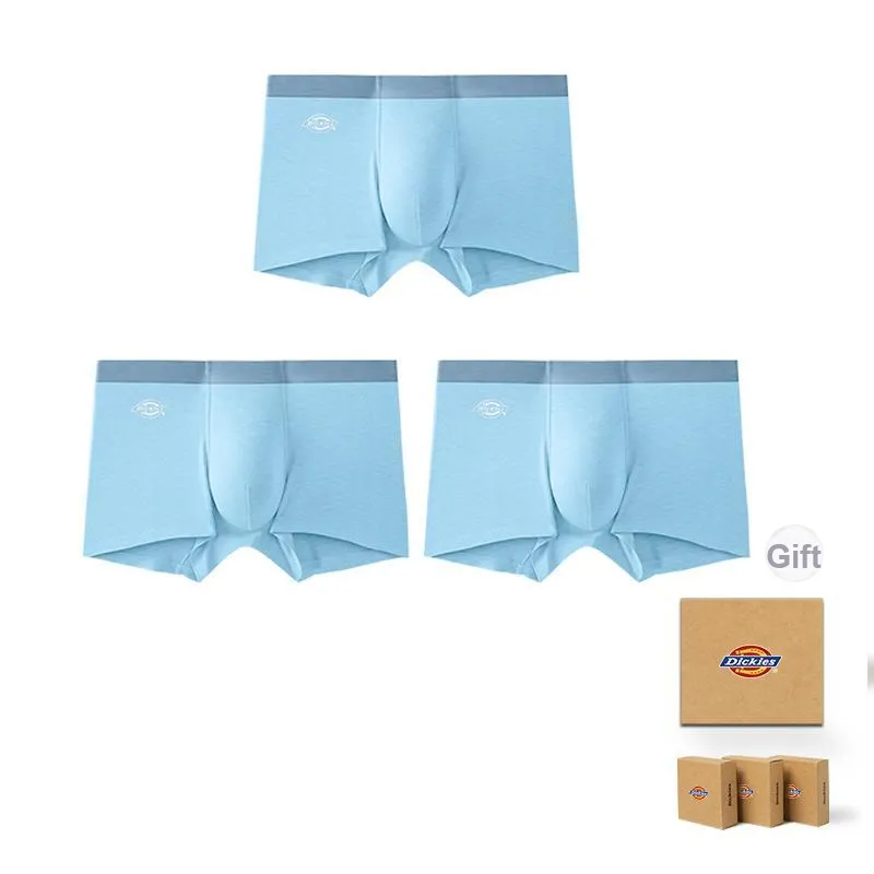 Dickies Underwear Gift Box Men's High Rebound Seamless Boxer Combo Set With No Roll Edge-7