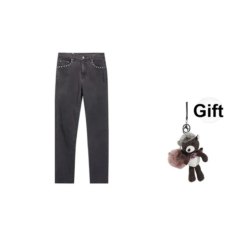 Ed Hardy Jeans Men's Black Comes With Saint Laurent Black Opium Fragrance Pendant