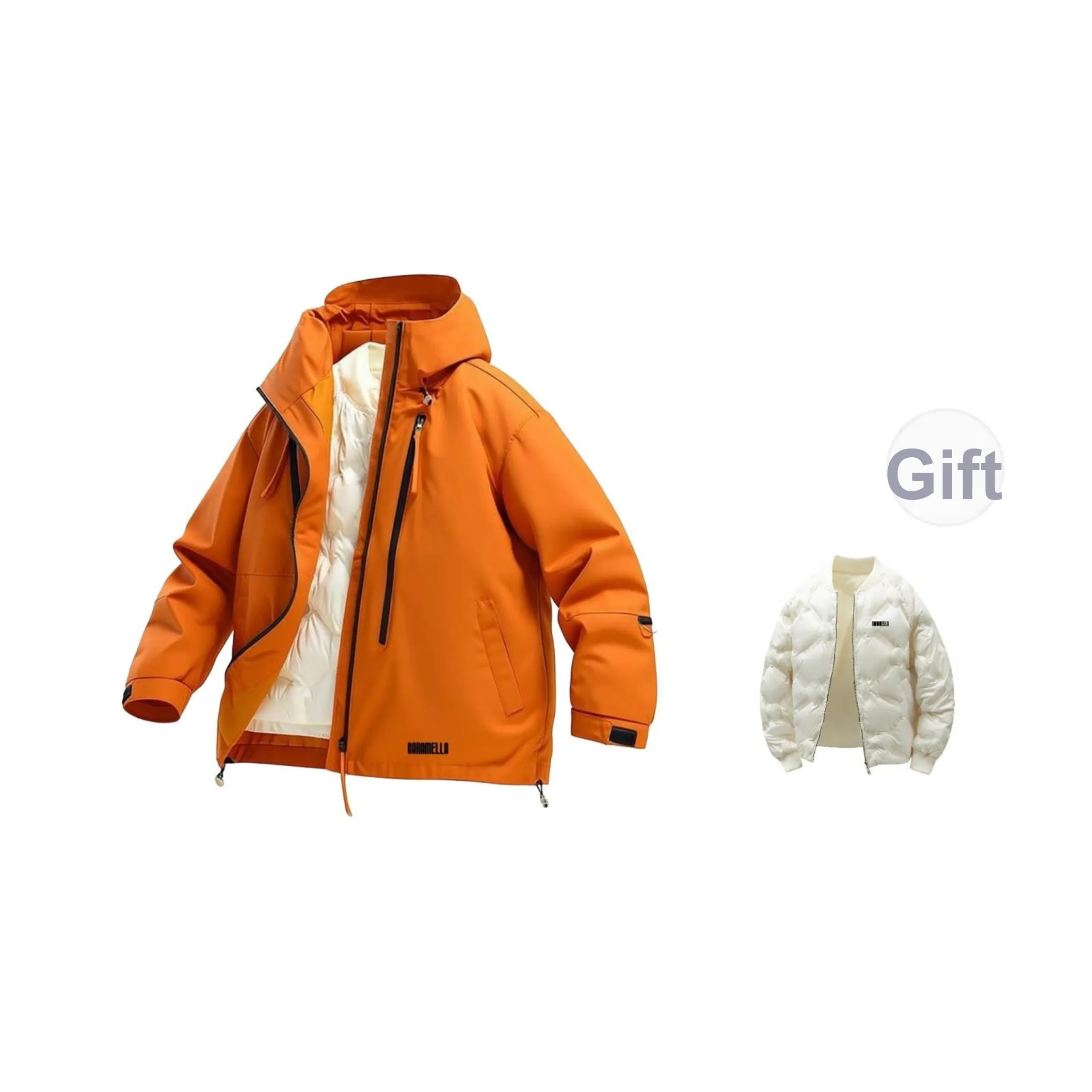 Caramella Водонепроницаемый Ветрозащитный Устойчивый к истиранию Термическая ветровка Унисекс