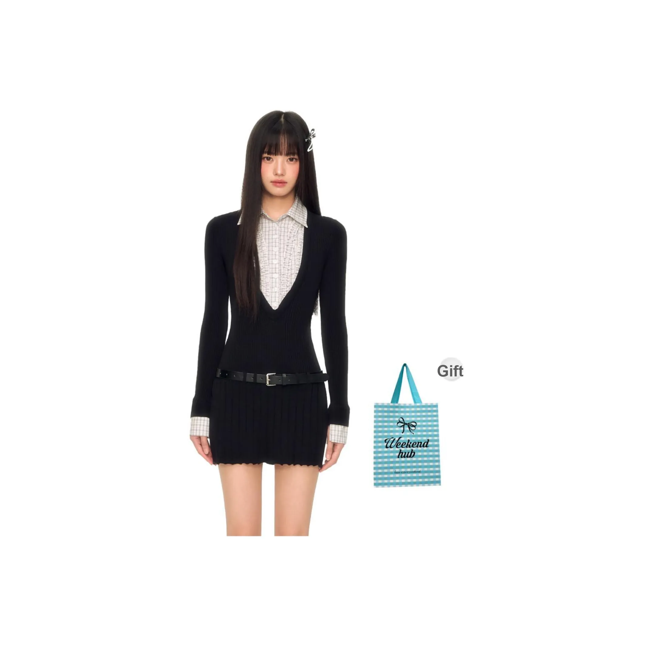 WEEKEND HUB Предосенний Трикотажное Платье Женское