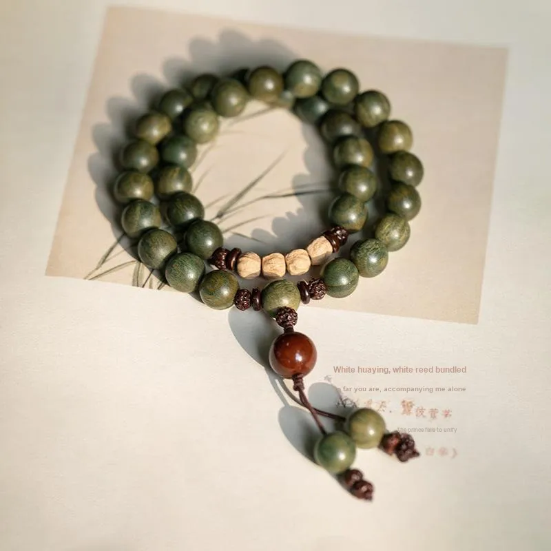 Zheng Baifu Green Sandalwood Bracelets Unisex-4