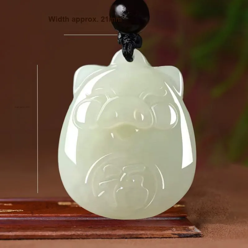 KUNYUYAO Hetian Jade Pendants White Jade Unisex-52