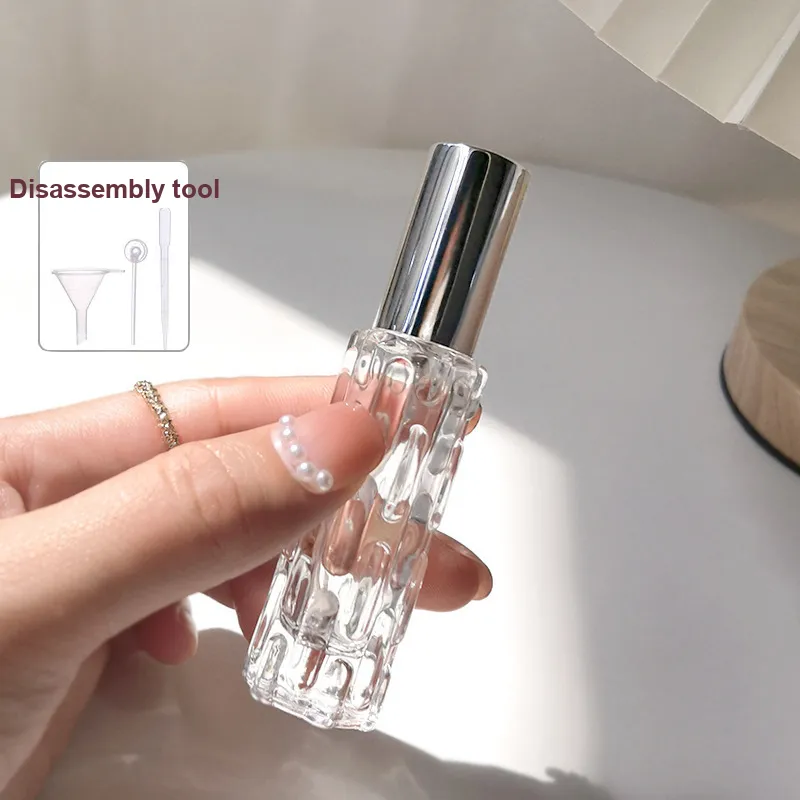 JIANYINGSHU Perfume Refill Bottles High End Portable 10ml Sample Glass Press Spray Bottle Empty Refill Tool-13