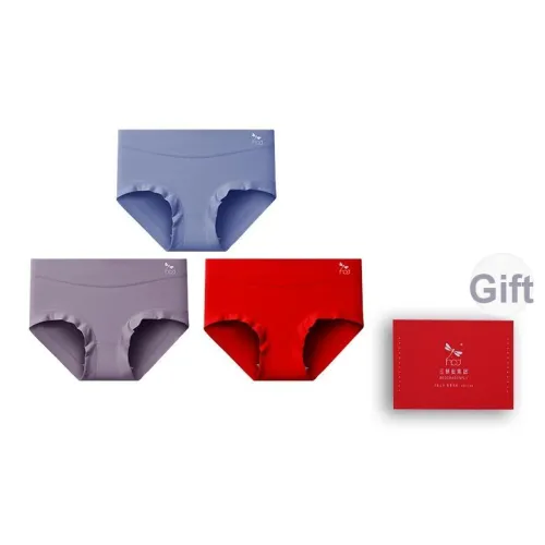 RED DRAGONFLY Хлопковые трусы женские 3 штуки набор в подарочной коробке