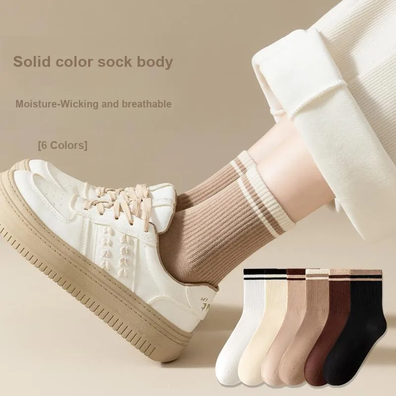 Top Melon Mid Calf Socks Women's 5 Pack-17