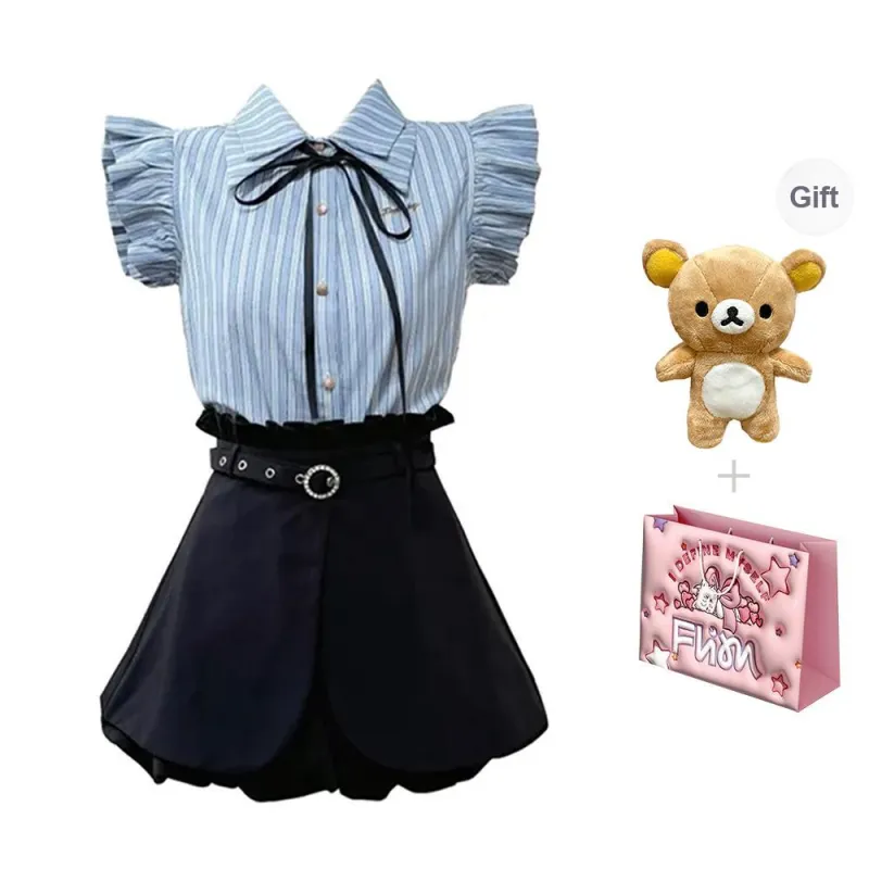 FLIM Skirt Set Women's Blue+Black-1