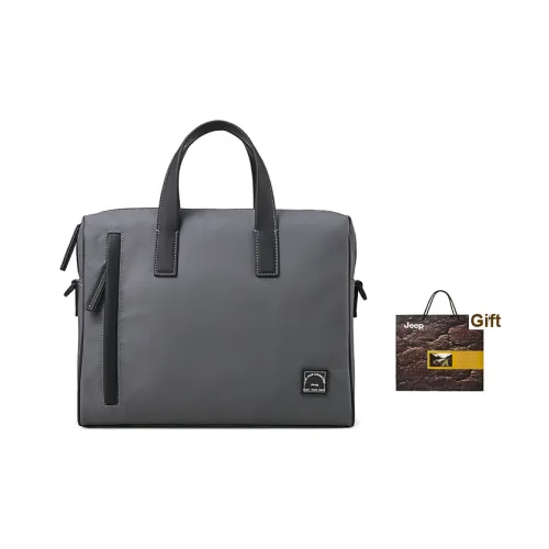 Jeep Fabric Laptop Briefcase Large Size Men's Gray