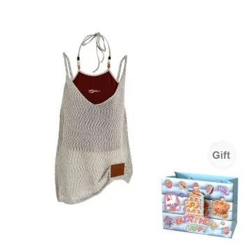 BRASS SCOUT Tank Tops Women's Tank Top+Cover Up Shopping Bag
