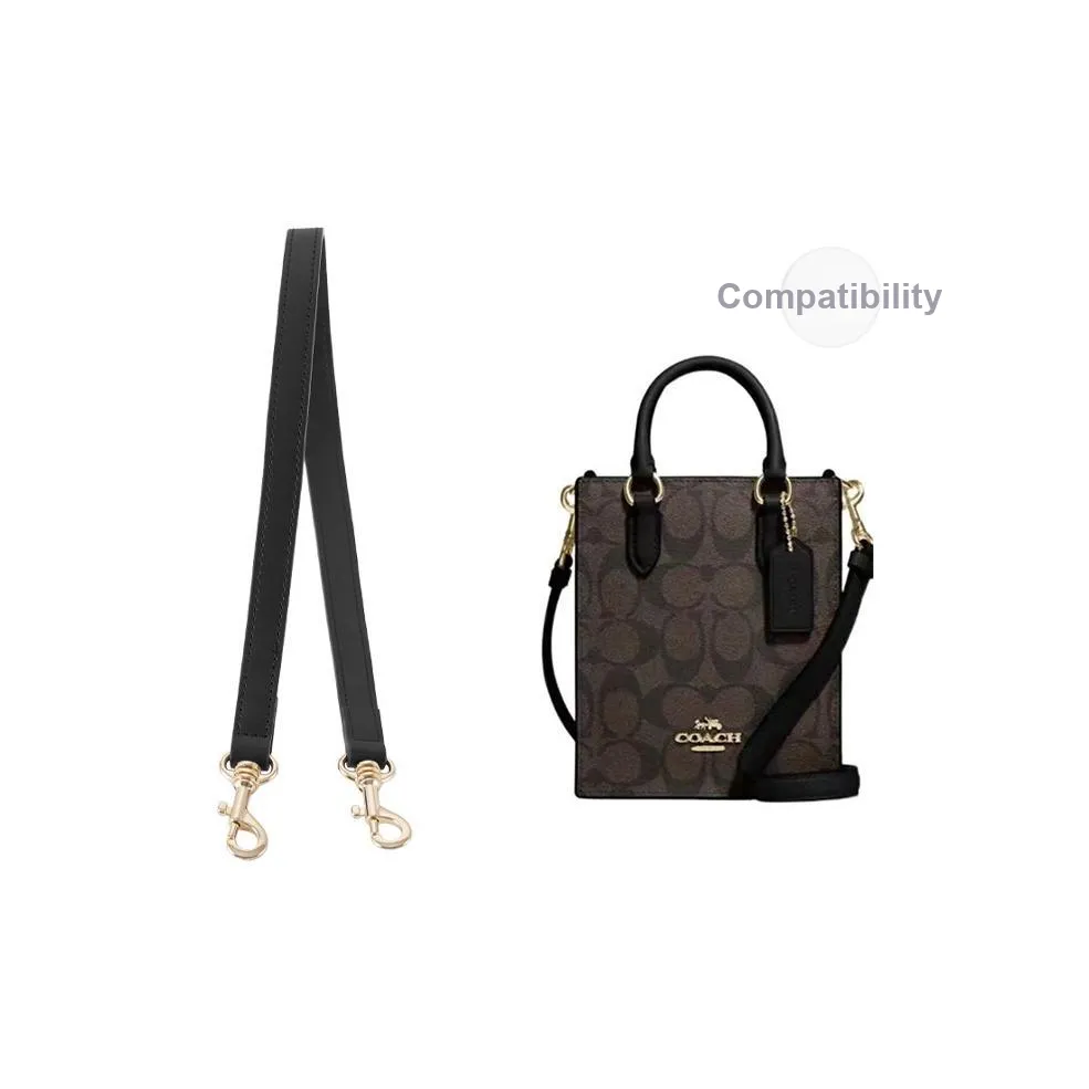 Lan Bao Fan Cow Leather One Shoulder Crossbody Strap Women's Black