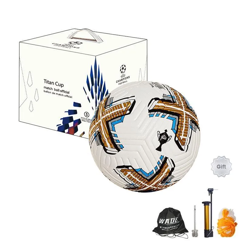 WADE Size 5 Ball Soccer PU Seamless Thermal bonding Unisex-7