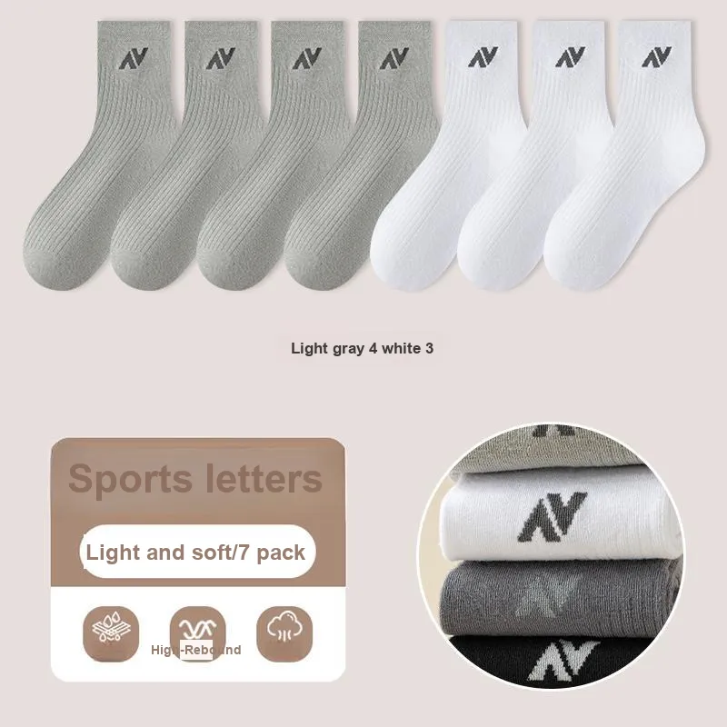 KJ Mid Calf Socks Men's Gift Box 7 Double Packs-16