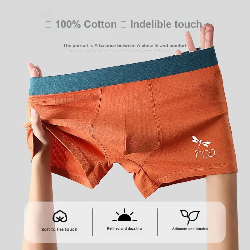 RED DRAGONFLY 50S Pure Cotton Underpants Men's Box 3 Pack-5
