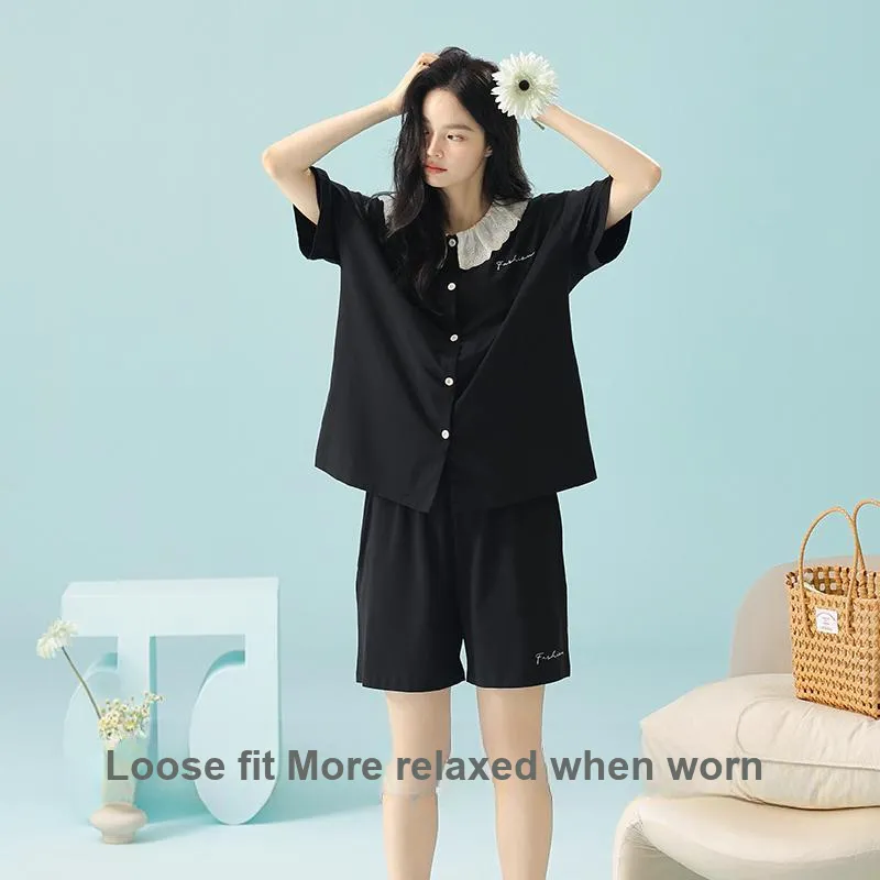 XIAFENYAN Pajama Set Women's Black-5