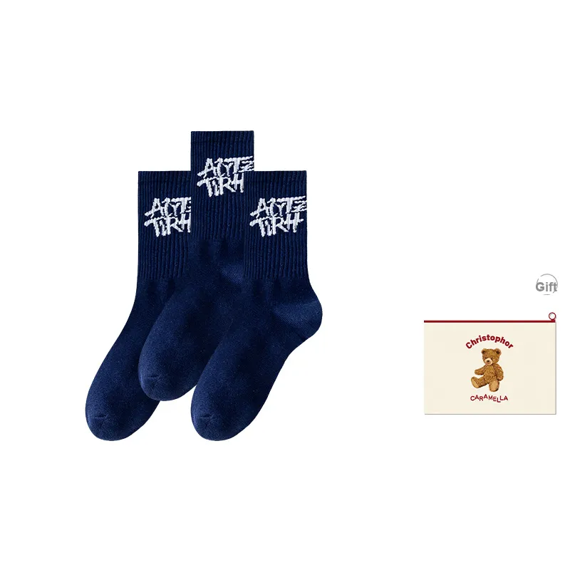 Caramella Mid Calf Socks Men's Shopping Bag Combo-7