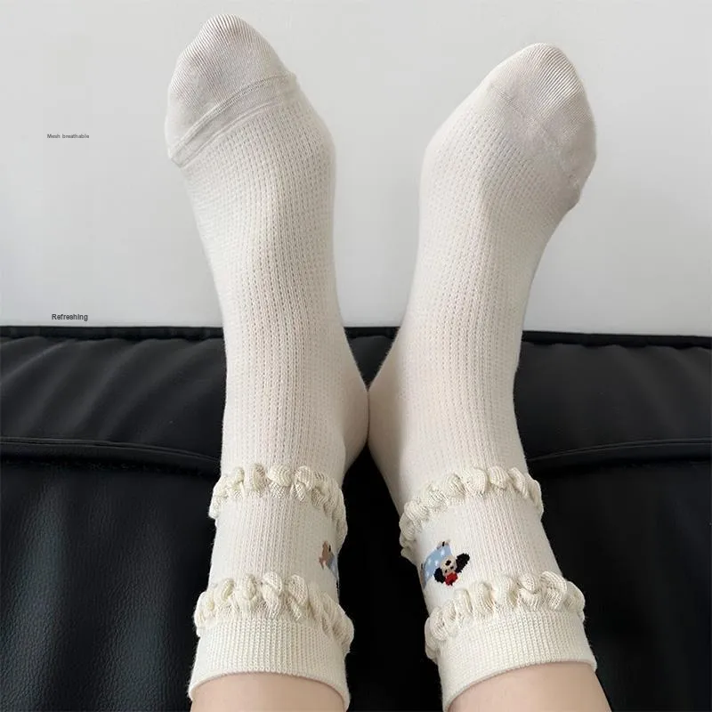 Moremoli Mid Calf Socks Women's 3 Pack-3