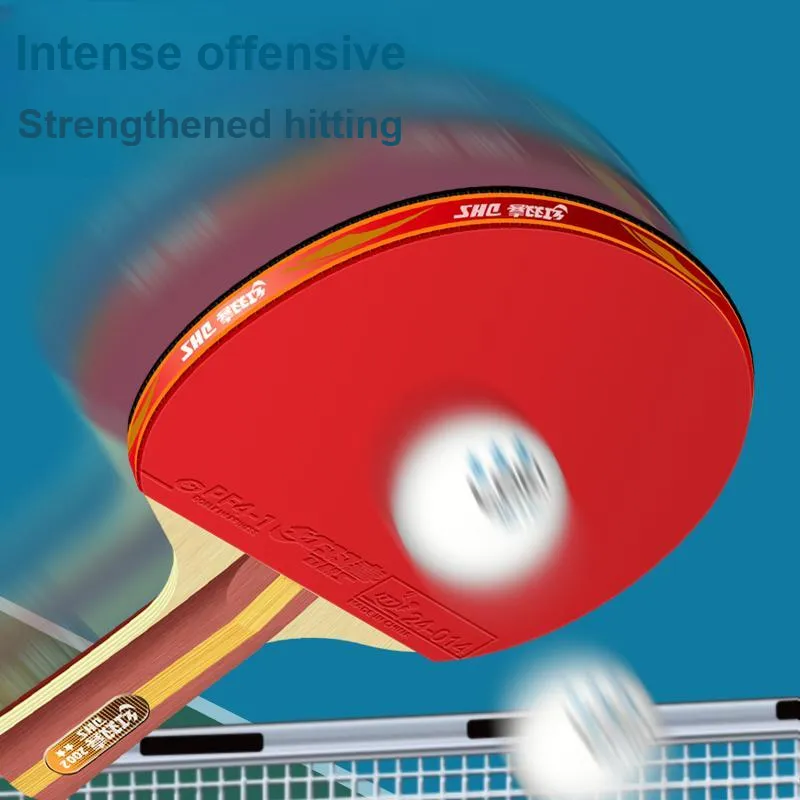 DHS Ping Pong Paddles Unisex Black Red-3