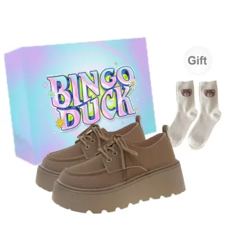 BINGO DUCK Slip Resistant Height Increasing Low Top Casual Shoes Women's
