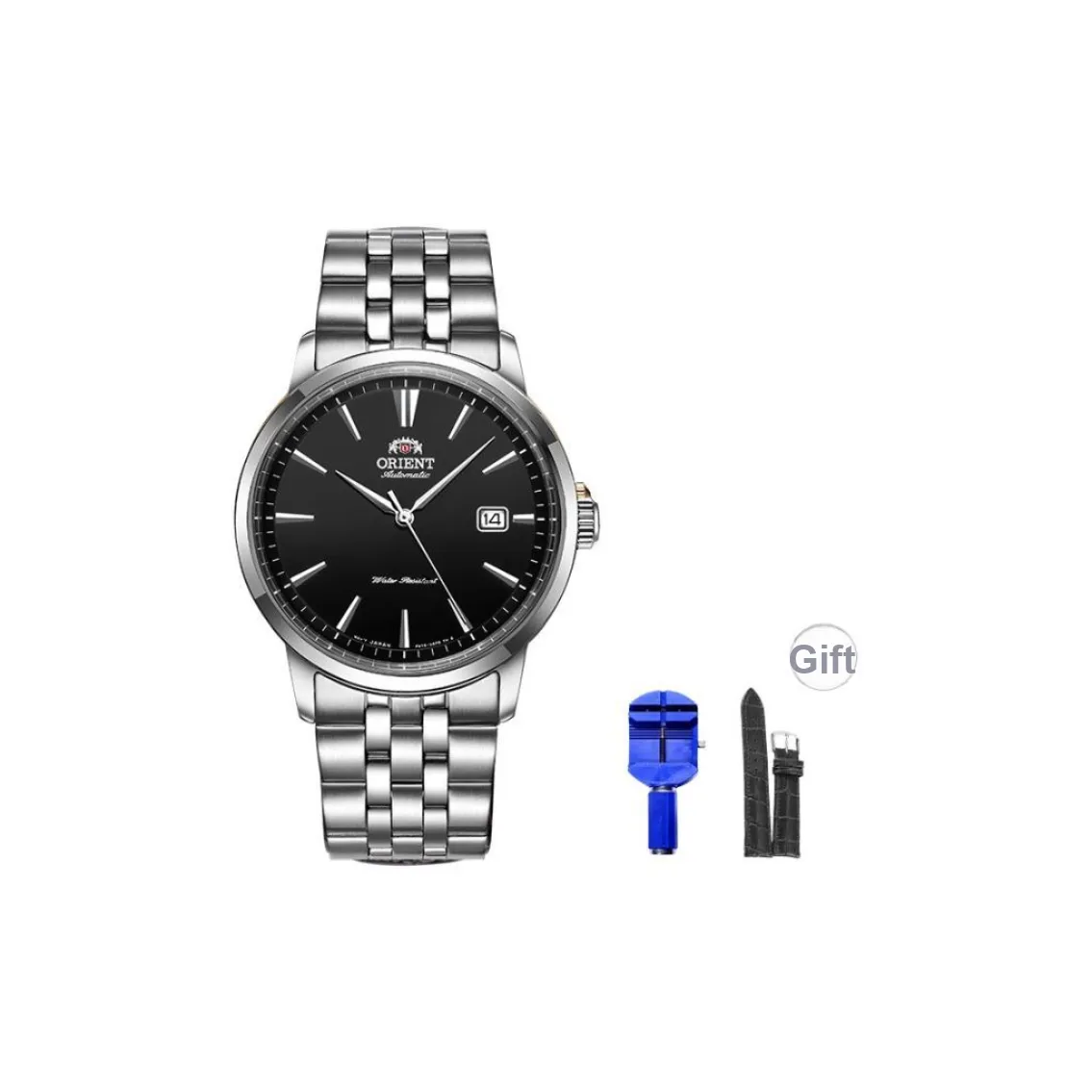 ORIENT Automatic Mechanical Movement Stainless Steel Strap Watch Men's Watches Black Dial