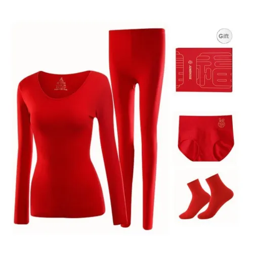JUNEROSE Thermal Set Women's Box 3 Pack Red