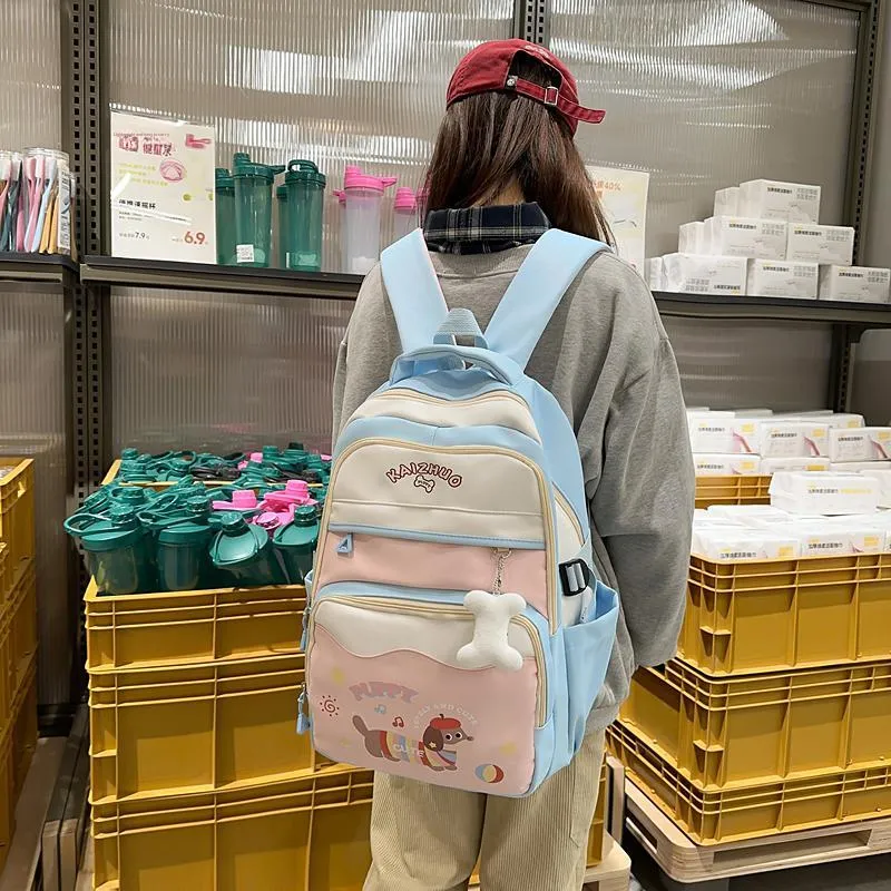 Alcohol Dragon Nylon Backpack Women's Multicolor-18