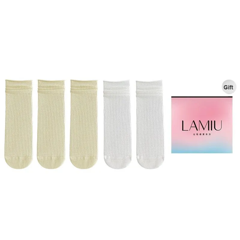 Lan Miao Mid Calf Socks Women's Shopping Bag Combo Set-24