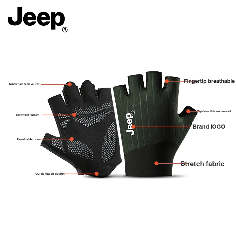 Jeep Polyamide Fitness Gloves Men's-2
