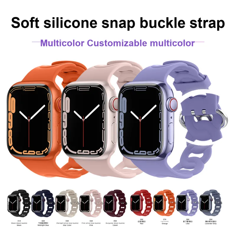 CHRROTA Watch Band Apple Compatibility Silicone Material-1